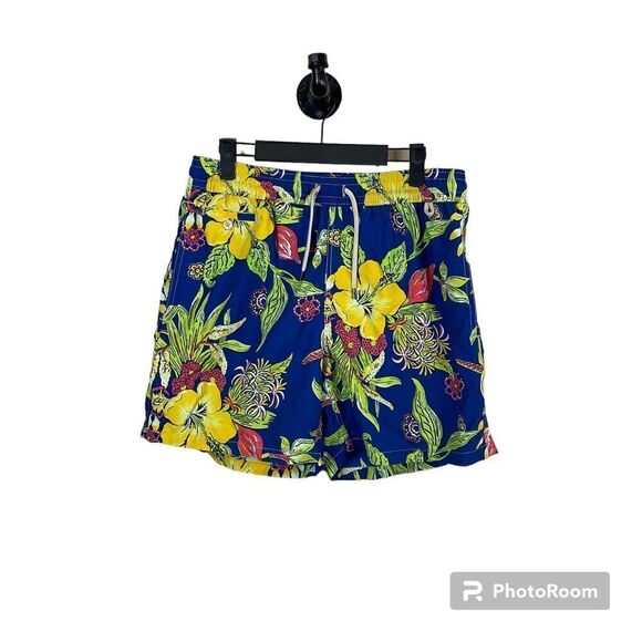 Polo Ralph Lauren Other - Polo Ralph Lauren Mens Swimwear Trunks Sz M Hawaiian Floral Beach Tropical